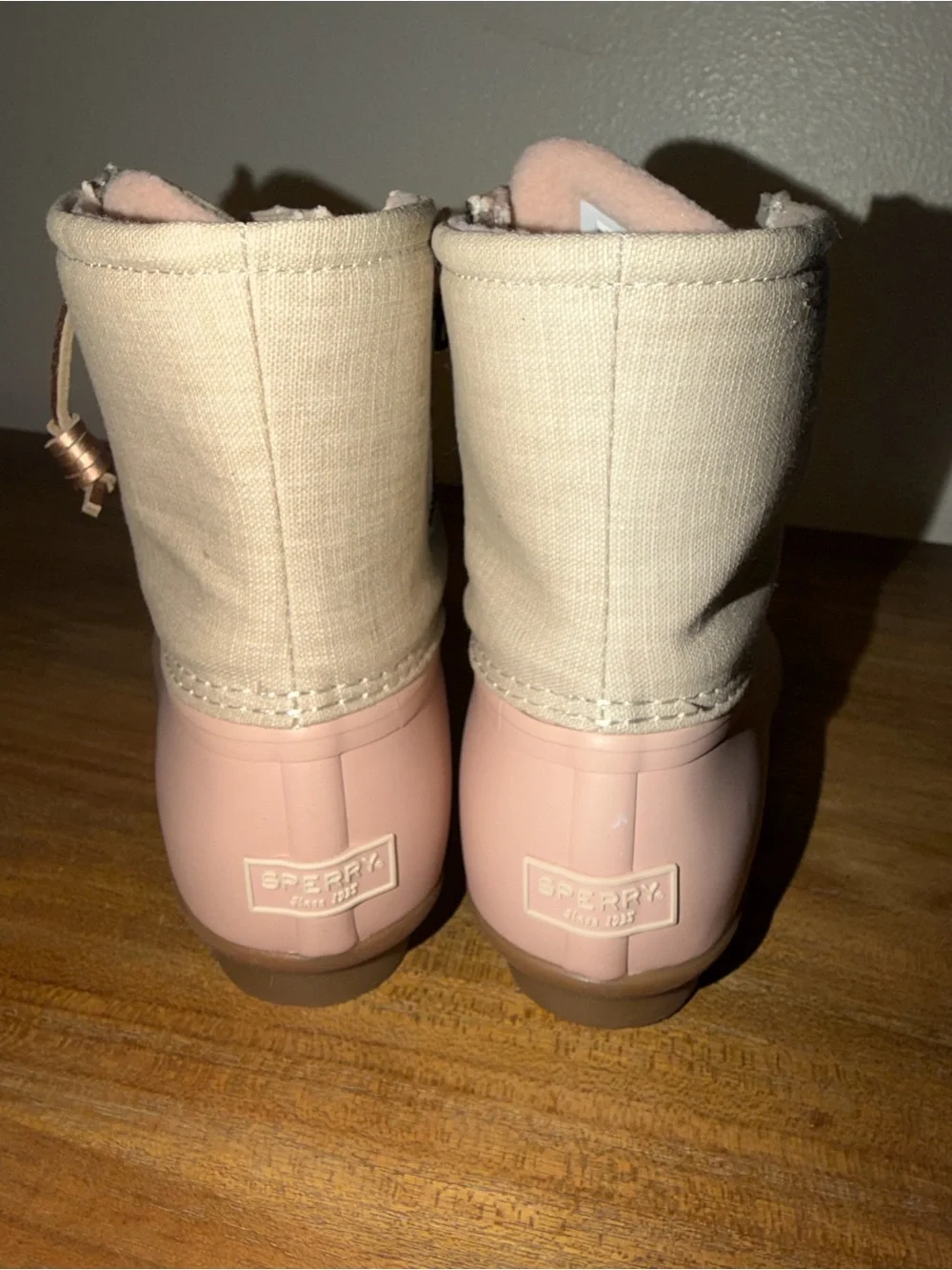 Sperry Women's Blush Pink Duck Boots Ankle Booties